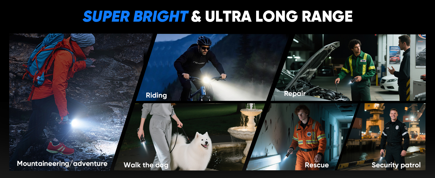 Flashlights High Lumens Rechargeable