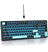 SbocKeeb 96% Wired Mechanical Gaming Keyboard,Gasket Structure RGB Backlit Keyboard,98 Key Hot Sw...