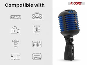RTRO MIC CH BLK-BLU