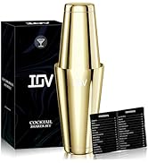 IOV Boston Cocktail Shaker Set, 18oz &amp; 28oz Stainless Steel Weighted Shaker Tins, Metal Martini D...