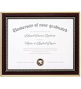 FLYJOE 8.5x11 Diploma Frame for 8.5x11 Certificate Document Photos with HD Tempered Glass Graduat...
