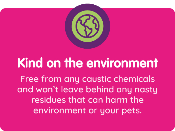 text that reads, kind on the environment.