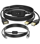 Herfair USB Splitter 1 in 2 Out,Printer Splitter Switch for Two Computers,USB B Male to Dual USB ...