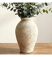 Ceramic Flower Vase Home Decor - 9 Inch Vintage Ceramic Vase Large Vases for Decor Living Room La...