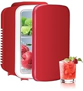 Simple Deluxe Portable Mini Fridge, 4L/6 Can Cooler and Warmer Compact Refrigerator for Skincare,...