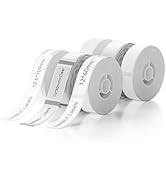 NIIMBOT 6 Rolls Labels Tape for D11/D110/D101 Label Maker, 12x40mm White, 12.5x109mm White Cable,...