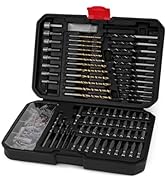 KingTool Drill Bit Set - 199 Pcs Drill Set, Drill Bits &amp; Impact Driver Bit Set for Metal, Wood, M...