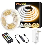 COB LED Strip Lights White CCT Tunable 640LEDs/m,PAUTIX 16.4ft Dimmable 2700K-6500K 24V LED Tape ...