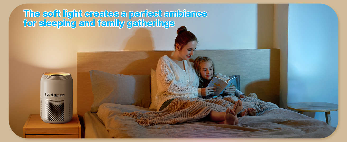 Rddmen 3-in-1 Air Purifier for Home - H13 HEPA Air Filter, Covers Up to 1095 sq ft