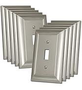 BESTTEN Electrical Toggle Light Switch Cover, 1-Gang Midsize Zinc Alloy Toggle Wall Plate Cover, ...