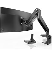 Heavy Duty Monitor Arm for Ultrawide Screens up to 49 inch and 39.6lbs, Premium Aluminum Single D...