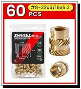 8-32x5:16x6_Metric_Threaded_InsertBrass_Heat_Set_Insert_for_Plastic_Parts