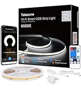 Tatazone Smart White COB Led Strip Light with App, 16.4ft 6500K Bright Daylight White WiFi COB Li...