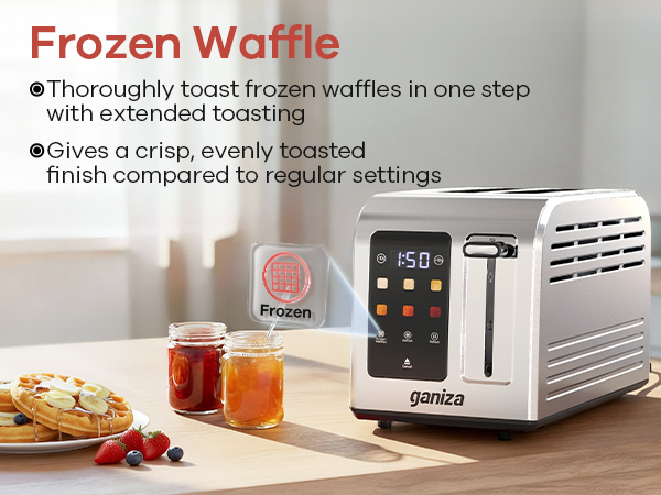 toaster touchscreen frozen waffle
