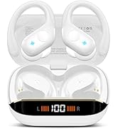 Qecnato Wireless Earbuds Bluetooth 5.4 Headphones 75H Stereo Deep Bass Sports Over Ear Buds with ...