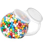 DilaBee Plastic Candy Jars with Lids for Candy Buffet - 2-Pack 96 Oz Clear Cookie Jars for Kitche...