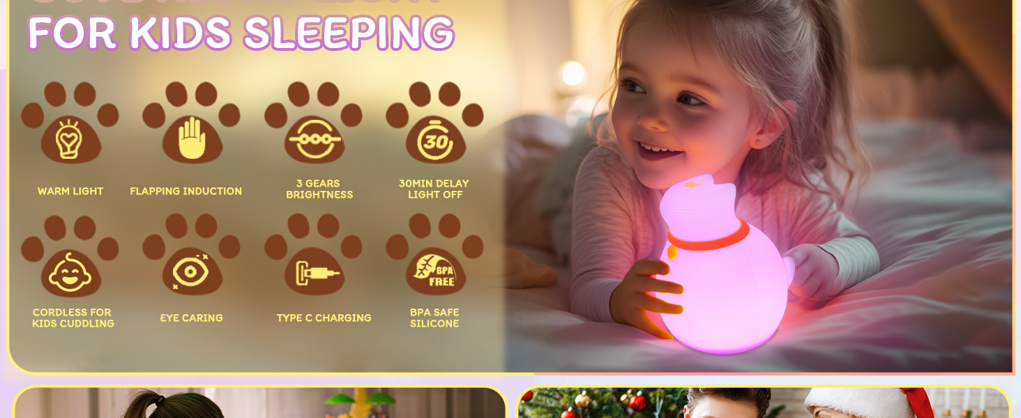 cute light silicone night light for kids squish light nursery night lights kids night lights