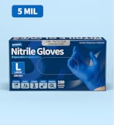 Supmedic Disposable Nitrile Gloves, 5Mil Chemical Resistant Powder-Free Latex-Free Glove Exam Coo...