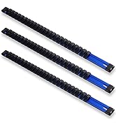 ALOANES 3 PC 1/4-Inch Drive Aluminum Alloy Socket Organizer, Heavy Duty Socket Racks, Socket Hold...