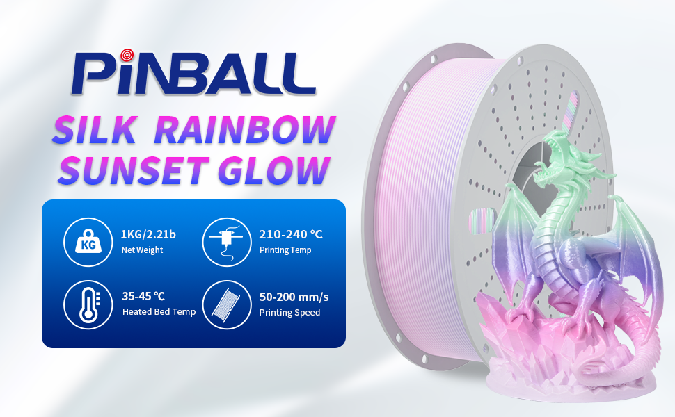 PiNBALL SILK RAINBOW SUNSET GLOW