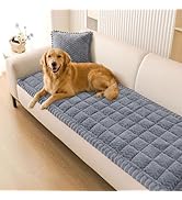 Smiry Non Slip Couch Covers for Dogs, Fuzzy Pet Couch Covers for 2-3 Cushion Sofa Pet Friendly, S...