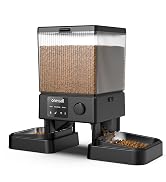 oneisall Automatic Cat Feeder for 2 Cats, 20 Cups/5L Automatic Cat Food Dispenser for Small Pets ...