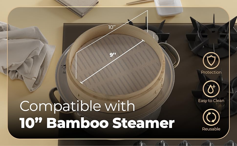 compatible with 10" Bamboo Steamer
