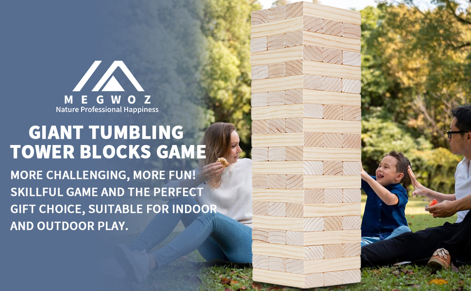 MEGWOZ OUTDOOR GAME STACKING BLOCK GAME
