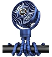 KIDEE Portable Baby Stroller Fan, Mini Baby Fan Clip on Fan, LED Display, 360° Rotate Flexible Tr...