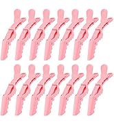 Ondder 14 Pcs Pink Alligator Hair Clips for Styling Sectioning Large Pro Salon Hair Clips Barber ...