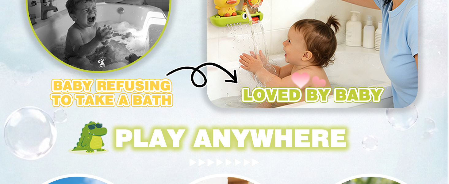 From crying &amp;amp; fighting to giggles &amp;amp; splashing – makes bath time joyful for toddlers.