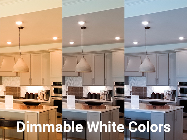 Dimmable white colors