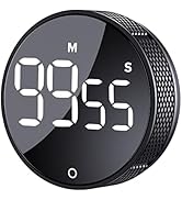 AVINIA Digital Kitchen Timers, Visual timers Large LED Display Magnetic Countdown Countup Timer f...