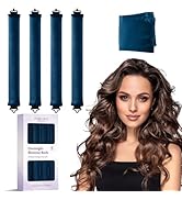Heatless Curls Overnight Blowout Rods - 4 Pcs Hair Curlers to Sleep In,Jumbo Curling Velvet,Hair ...