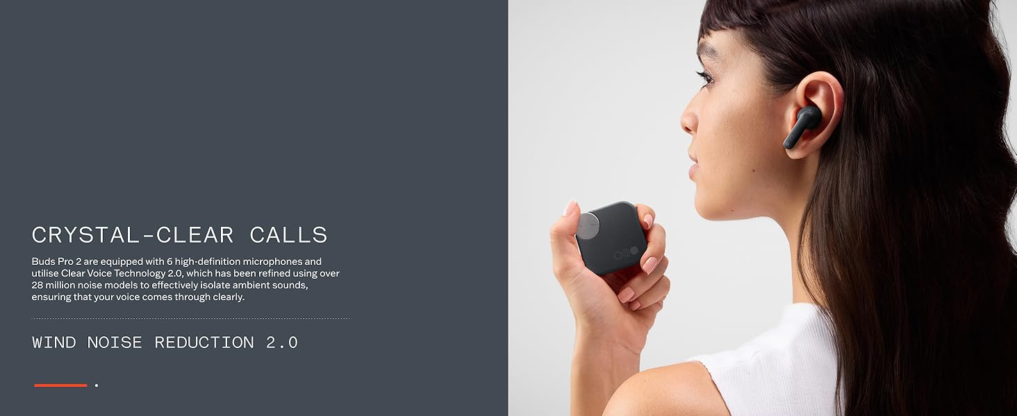 6-Mic Clear Call bluetooth wireless earbuds