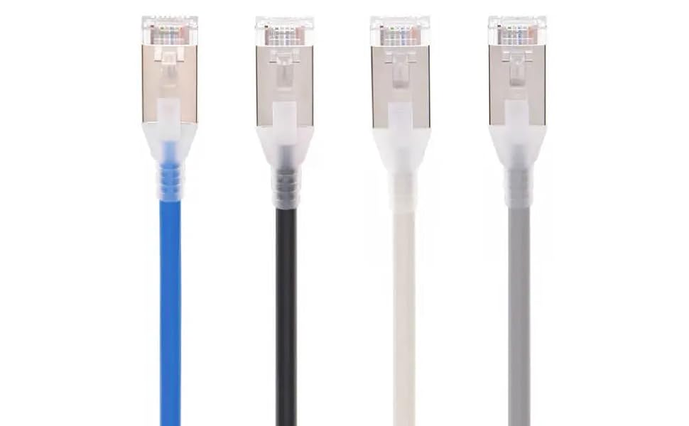 SlimRun Cat6A Ethernet Patch Cable - Snagless, Double Shielded