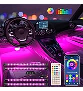 Interior Car Lights Keepsmile Car Accessories Car Led Lights APP Control with Remote Music Sync C...