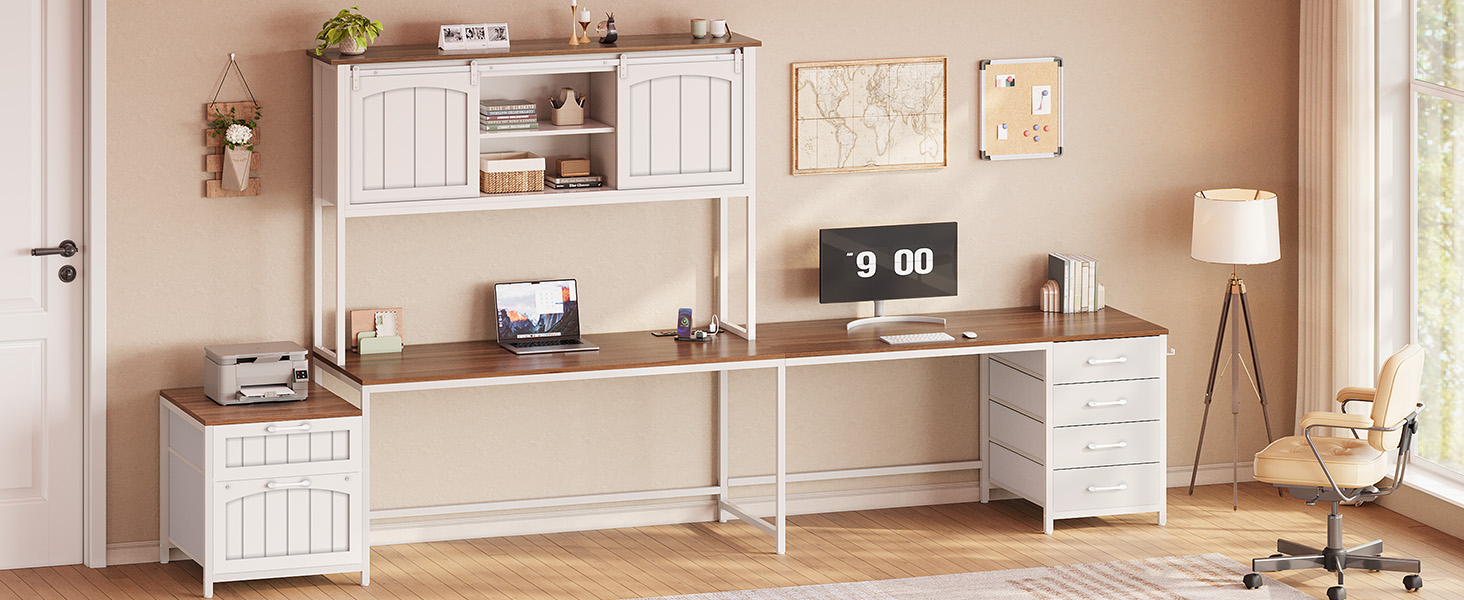 farmhouse two person desk