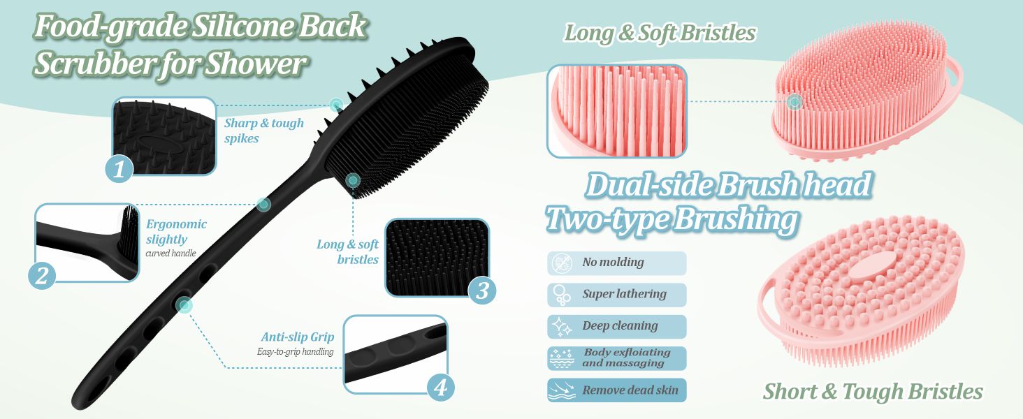 silicone back scrubber