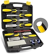 DOWELL 10PCS Wood Chisel Tool Set Sturdy Chisel, 1/4 inch,1/2 inch,3/4 inch,1 inch, 1-1/4",1-1/2"...