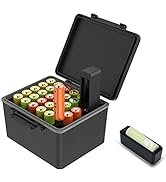 AA Battery Hard Case with Detachable Tester,28 Slots AA /14500 Case Organizer Storage for Househo...