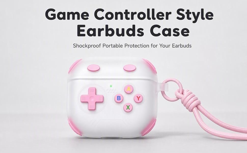 Jelly Color Game Console Shaped Earbuds Case