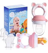 Baby Fruit Food Feeder Pacifier - Fresh Food Feeder, Infant Fruit Teething Teether Toy for 3-24 M...