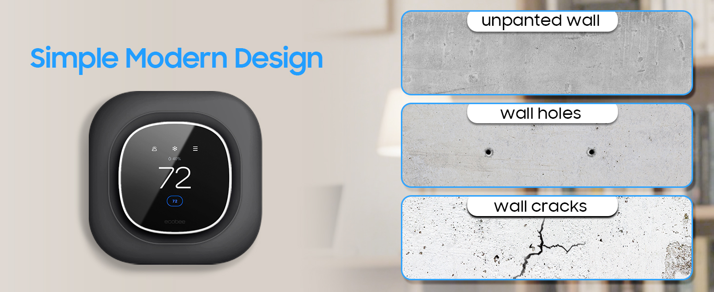 Wall Plate 2025 ecobee Smart Thermostat Essential Practical Trim Plate Bracket Cover Mount Holder