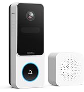 aosu Video Doorbell Camera Wireless, 2K QHD, 170° Wide Angle, 2.4?GHz WiFi | No Subscription Requ...