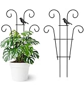 Coomin 14.5 Bird Indoor Plant Trellis for Potted Plants, Small Metal House Plant Trellis for Clim...