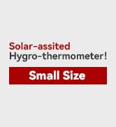 BaldrTherm Humidity Meter Hygrometer, Solar-Powered Room Thermometer Indoor Digital Temperature S...