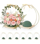 16Pack Double Floral Hoop Centerpiece for Tables 12'' Double Metal Floral Hoop Centerpieces with ...