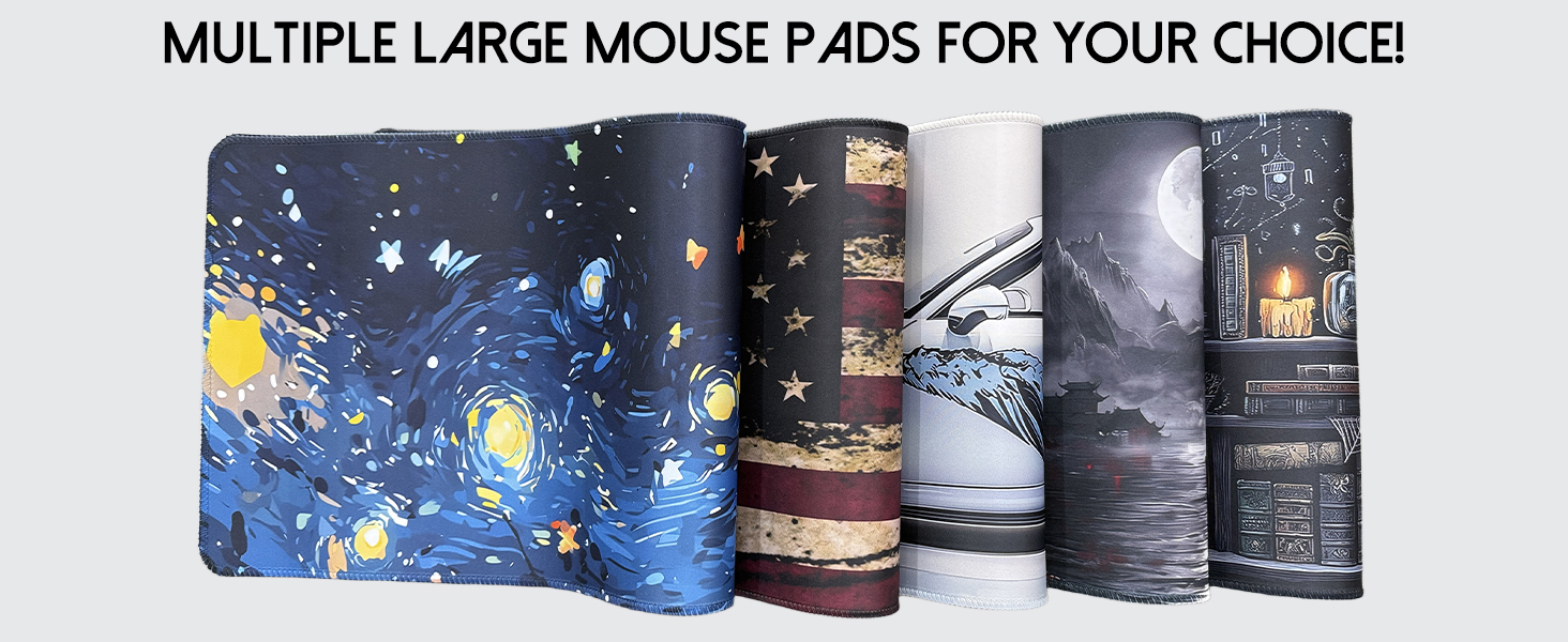 Multiple large mouse pads for your choice!