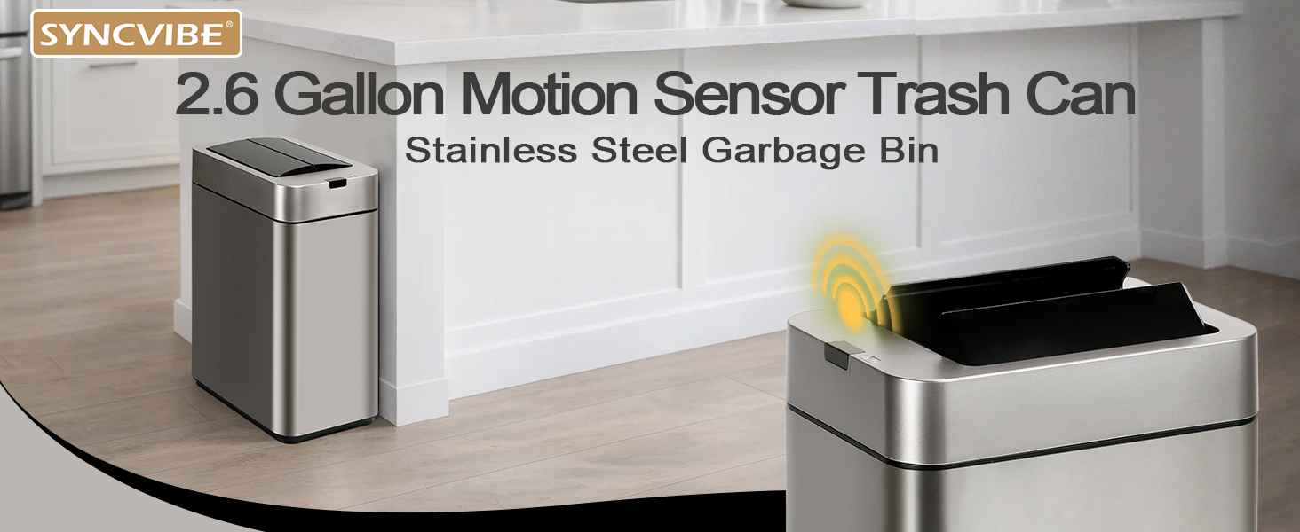 motion sensor trash can